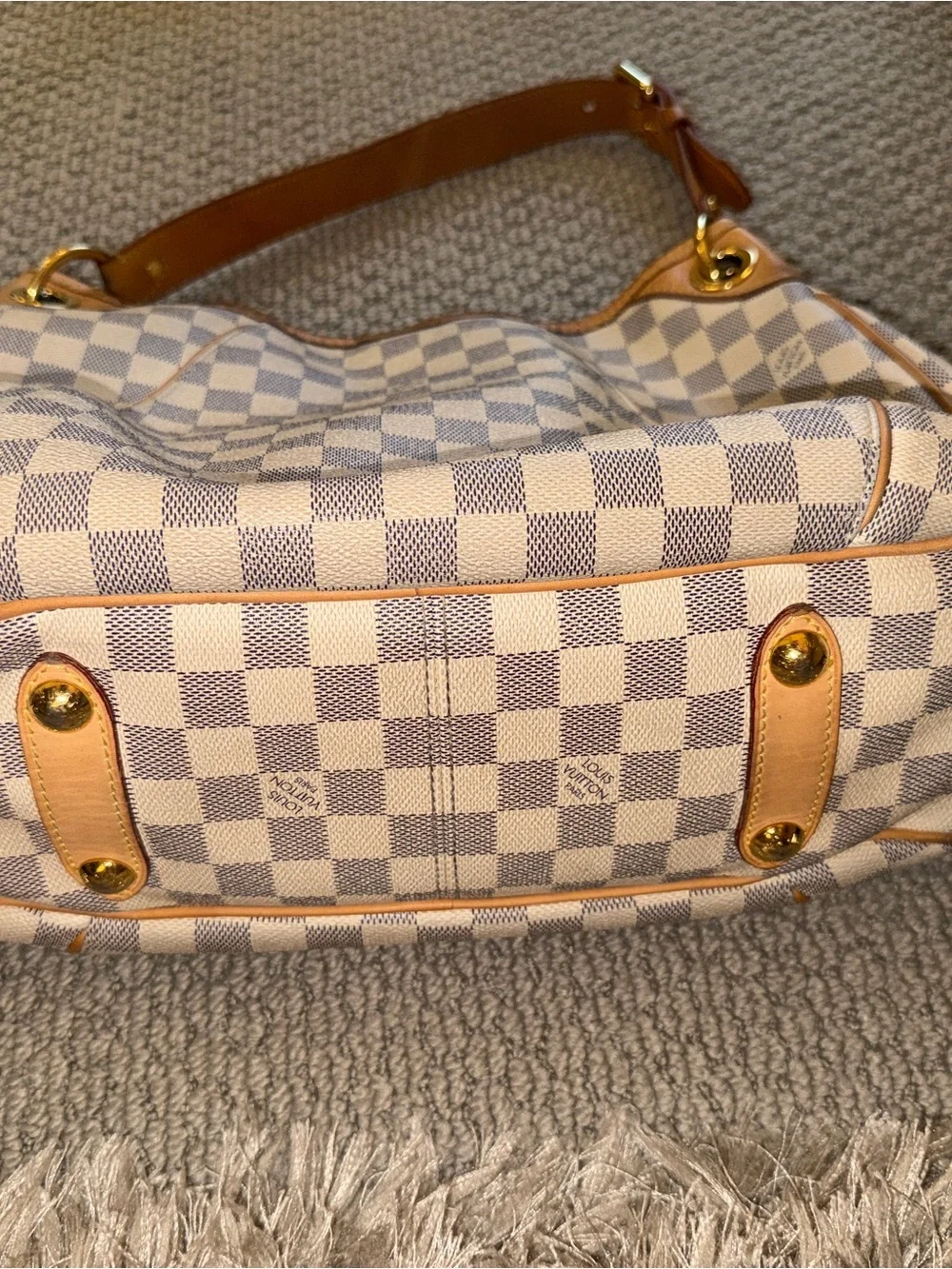 Louis Vuitton White Damier Azur Canvas Shoulder Bag